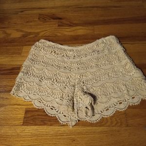 Bebe crochet shorts